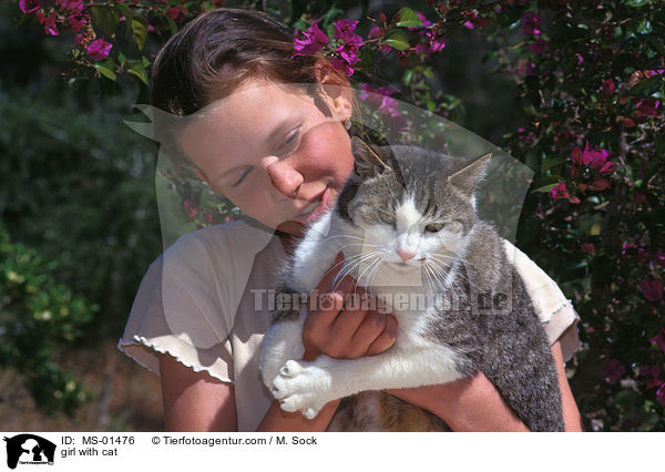 Mdchen mit Katze / girl with cat / MS-01476