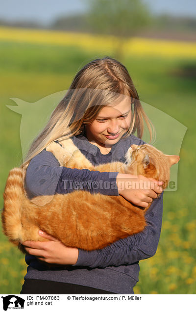 Mdchen und Katze / girl and cat / PM-07863