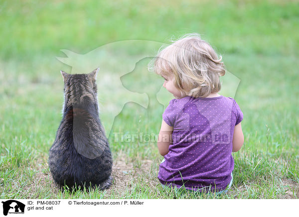Mdchen und Katze / girl and cat / PM-08037