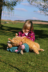 child and cat