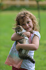 girl and house cat