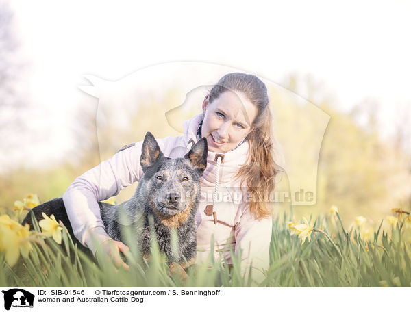 Frau und Australian Cattle Dog / woman and Australian Cattle Dog / SIB-01546