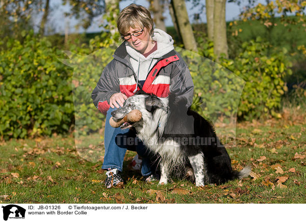 woman with Border Collie / JB-01326