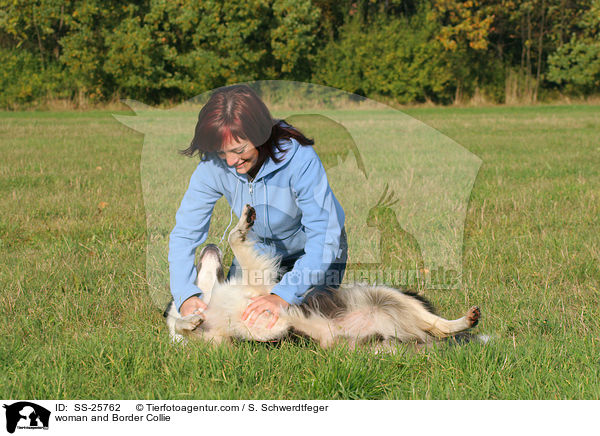 Frau und Border Collie / woman and Border Collie / SS-25762