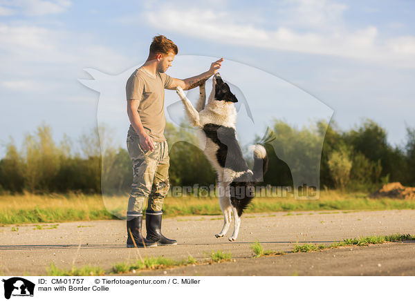 Mann mit Border Collie / man with Border Collie / CM-01757