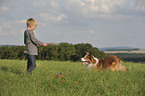 boy and Border Collie