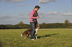 woman with Border Collie