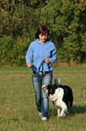 woman and Border Collie