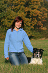 woman and Border Collie