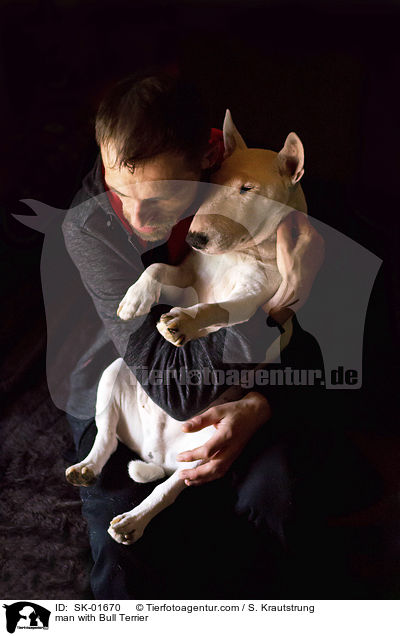 Mann mit Bullterrier / man with Bull Terrier / SK-01670