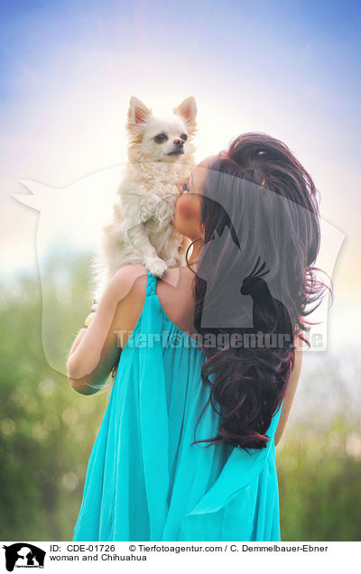 Frau und Chihuahua / woman and Chihuahua / CDE-01726