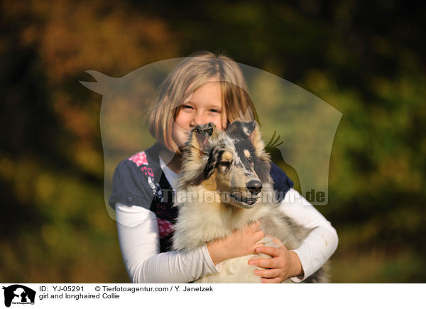 Mdchen und Langhaarcollie / girl and longhaired Collie / YJ-05291