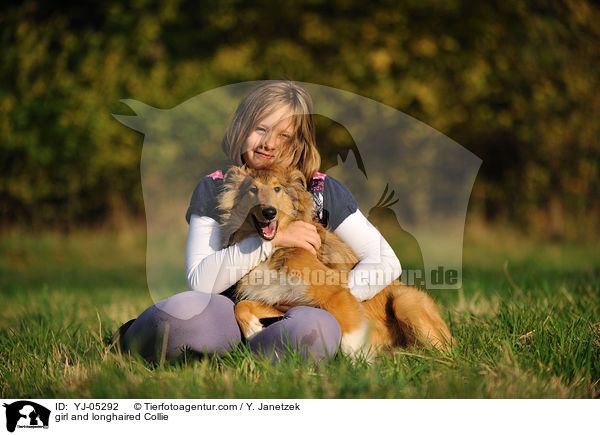 Mdchen und Langhaarcollie / girl and longhaired Collie / YJ-05292