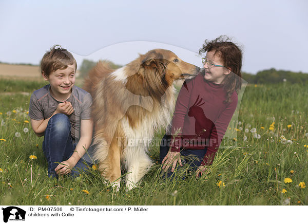 Kinder mit Collie / childrens with Collie / PM-07506