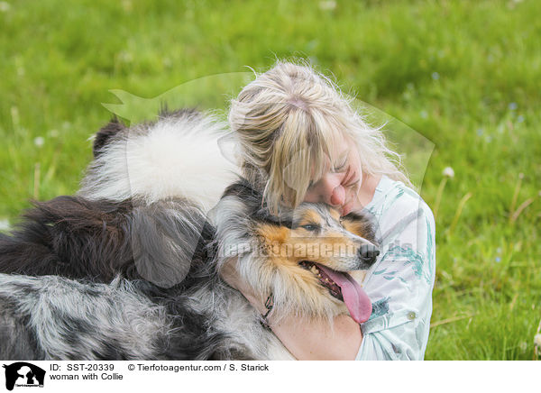 Frau mit Collie / woman with Collie / SST-20339