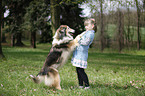 girl with collie
