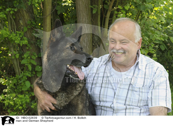 Mann und Deutscher Schferhund / man and German Shepherd / HBO-02639