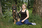 woman and German Shepherd GDR