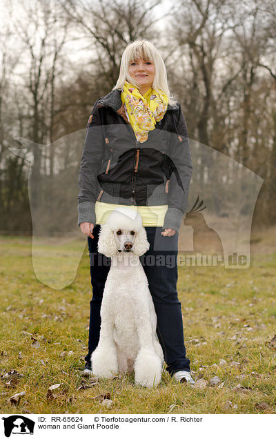 woman and Giant Poodle / RR-65624