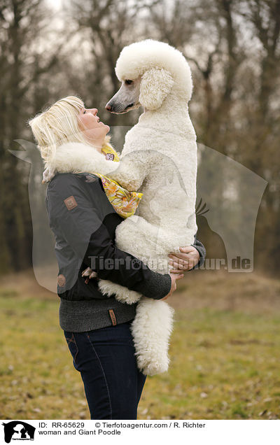 Frau und Gropudel / woman and Giant Poodle / RR-65629