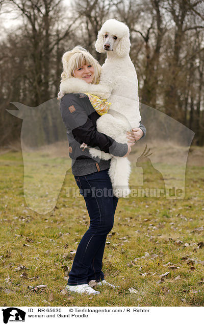 woman and Giant Poodle / RR-65630