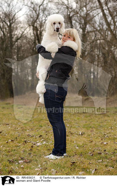 woman and Giant Poodle / RR-65631