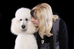 young woman with poodle