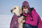 girl and Golden Retriever