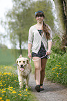 girl with Golden Retriever