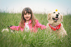 girl and Golden Retriever