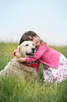 girl and Golden Retriever