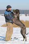 man with Great Dane
