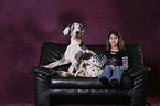 girl and Great Dane