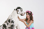 girl and Great Dane