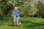 woman and Jack Russell Terrier