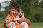 woman with Jack Russell Terrier