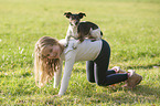 girl with Jack Russell Terrier