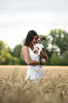 woman with Jack Russell Terrier