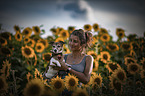 woman and Jack Russell Terrier