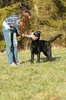 girl with Labrador Retriever