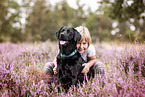 child and Labrador Retriever