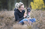 young woman with Malinois