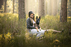 woman with Malinois