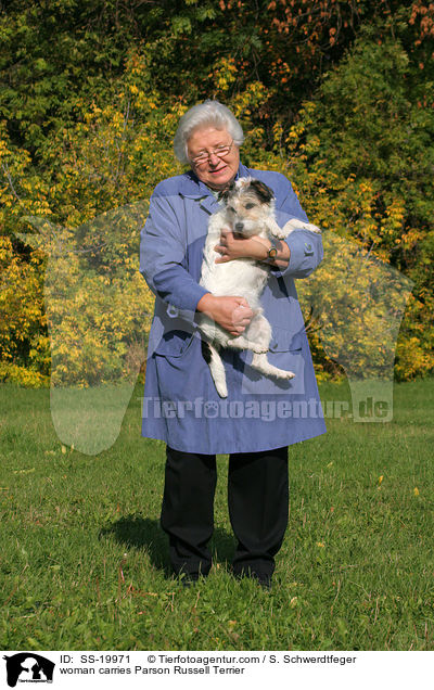 Frau und Parson Russell Terrier / woman and Parson Russell Terrier / SS-19971