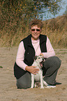 woman with Parson Russell Terrier