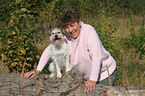 woman with Parson Russell Terrier