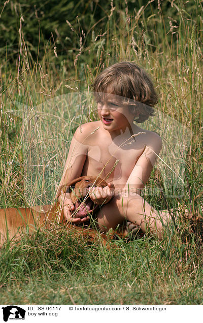 Junge mit Hund / boy with dog / SS-04117