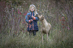 girl with Rhodesian Ridgeback