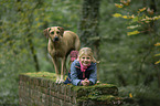 girl with Rhodesian Ridgeback