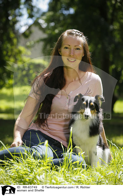 Frau und Sheltie / woman and Sheltie / RR-83749